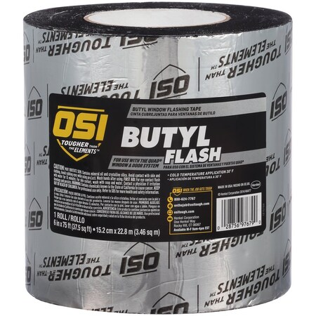 Osi Butyl Flash 6 in. W X 75 ft. L Tape Flashing Tape Black 1532159